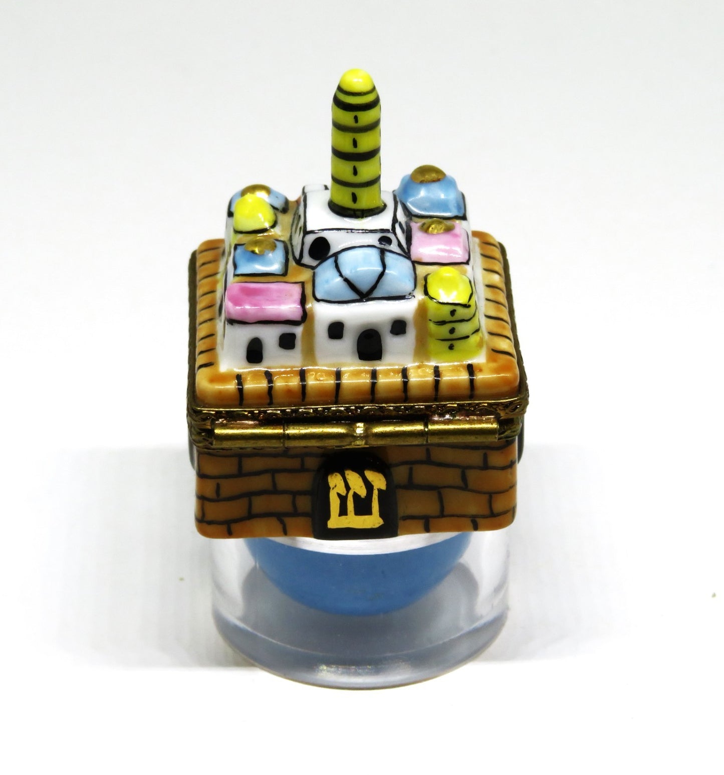 LIMOGES IMPORTS BOX -JUDAICA- HANUKKAH DREIDEL - WALLED CITY OF JERUSALEM - RARE