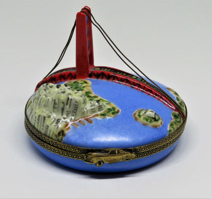 LIMOGES FRANCE BOX - CHANILLE - GOLDEN GATE BRIDGE - SAN FRANCISCO - CABLE CAR
