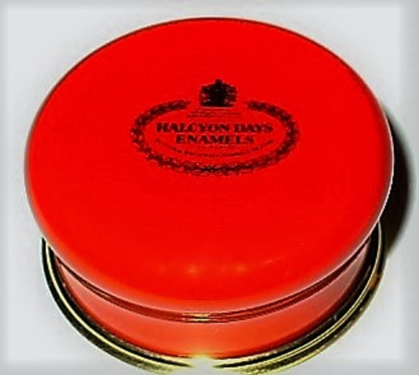 HALCYON DAYS ENAMEL BOX - CLOCK