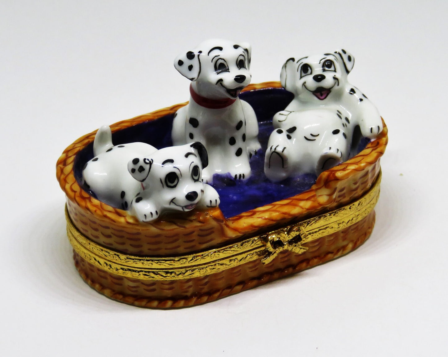 LIMOGES FRANCE BOX- ARTORIA - "101 DALMATIANS" - WALT DISNEY - DOGS - PUPPY - LE