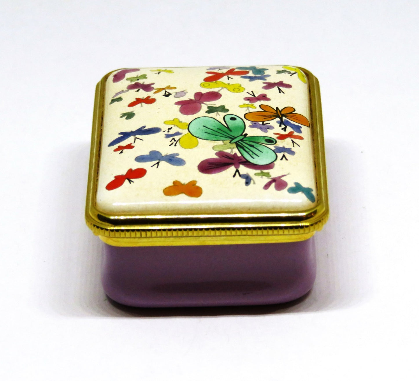 HALCYON DAYS ENAMEL BOX - ANDY WARHOL - "BUTTERFLIES" - BUTTERFLY - POP ART