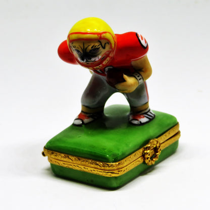 LIMOGES FRANCE BOX - ARTORIA - BULLDOG FOOTBALL PLAYER - SPORTS - LE - BULL DOG