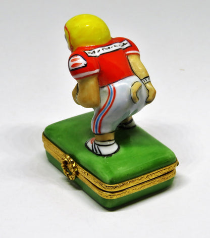 LIMOGES FRANCE BOX - ARTORIA - BULLDOG FOOTBALL PLAYER - SPORTS - LE - BULL DOG