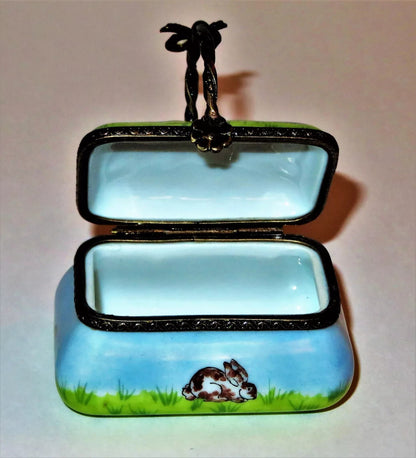 LIMOGES BOX - EASTER BASKET & COLORED EGGS - BONNET - BUNNY ~ LADYBUG