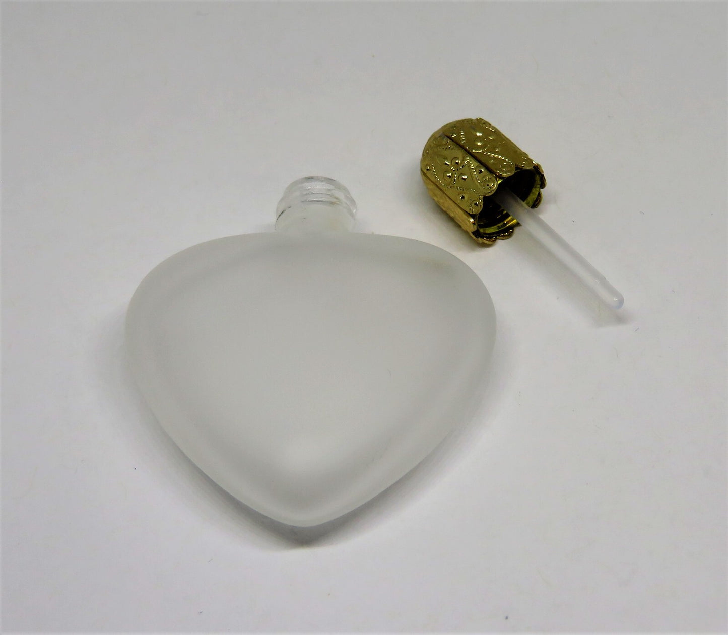 LIMOGES FRANCE BOX - FLORAL HEART & PERFUME BOTTLE - FLOWERS - PINK ROSES
