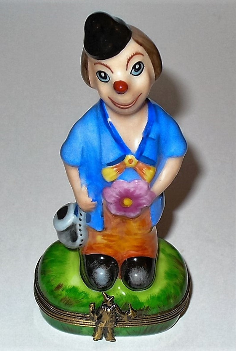 LIMOGES BOX - CHAMART - CIRCUS CLOWN IN LOVE - SAXOPHONE - MUSIC