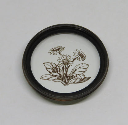 HALCYON DAYS ENAMEL BOX - SMALL DAISY BONBONNIERE - FLOWERS - ANNIVERSARY - MIB