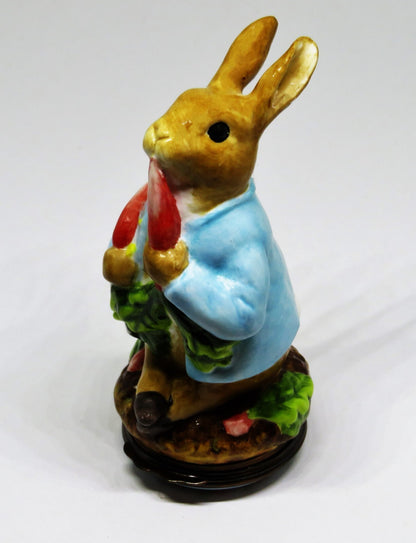 HALCYON DAYS ENAMEL BOX - "TALE OF PETER RABBIT" BONBONNIERE - BEATRIX POTTER