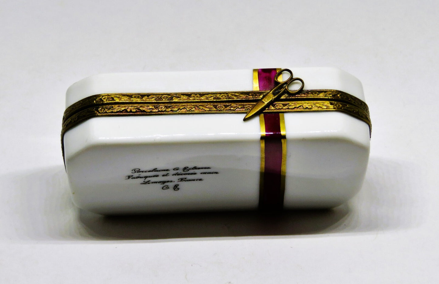 LIMOGES GIFT BOX & CHOCOLATS DE PARIS CANDY TRUFFLES ~ BOW ~ ANNIVERSARY