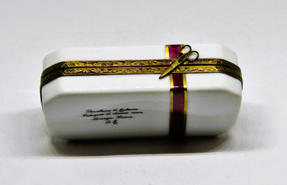 LIMOGES GIFT BOX & CHOCOLATS DE PARIS CANDY TRUFFLES ~ BOW ~ ANNIVERSARY