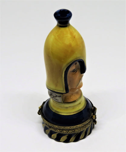 LIMOGES FRANCE BOX ~  PAWN CHESS PIECE ~ MAN ~ BOARD GAMES ~ PEINT MAIN