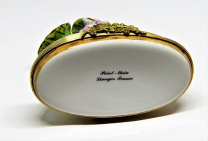 LIMOGES FRANCE BOX - MOUSE COUPLE & SUNFLOWERS - MICE IN LOVE - ANNVERSARY