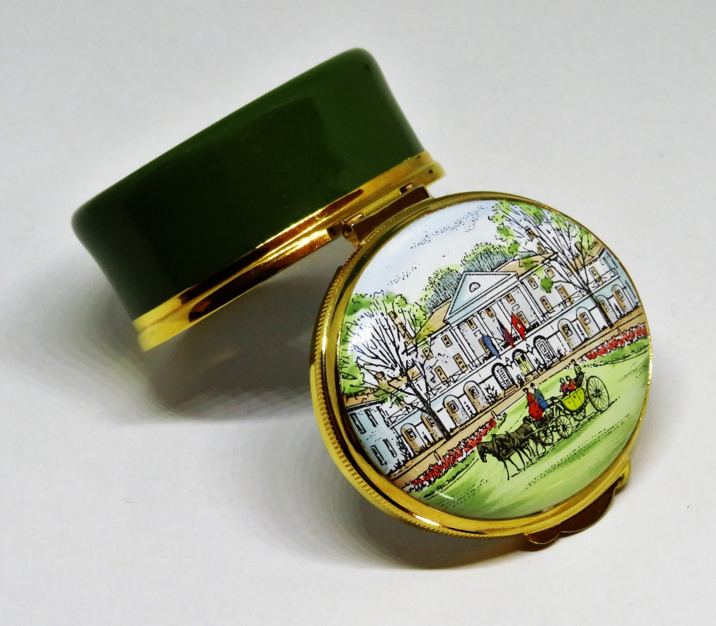 CRUMMLES ENGLISH ENAMEL BOX - COLONIAL VIRGINIA RESTORATION - WILLIAMSBURG INN