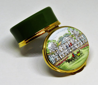 CRUMMLES ENGLISH ENAMEL BOX - COLONIAL VIRGINIA RESTORATION - WILLIAMSBURG INN