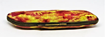 LIMOGES FRANCE BOX - CHAMART - PINTO BEANS IN A POD - VEGETABLES - BEE CLASP