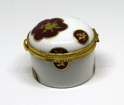 LIMOGES BOX - TIFFANY PRIVATE STOCK -LE TALLEC- CELESTE - FLOWERS & CIRCLES 2002