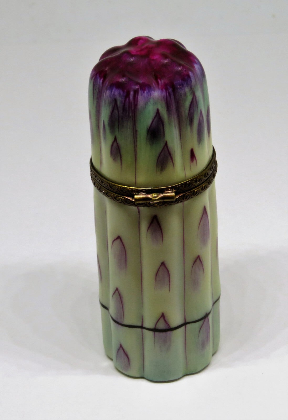LIMOGES FRANCE BOX~ PARRY-VIEILLE ~ BUNCH OF ASPARAGUS ~ VEGETABLES ~ PEINT MAIN