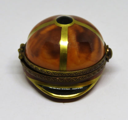 LIMOGES BOX - ROCHARD - RIDING HAT - JOCKEY'S CAP - EQUESTRIAN - HORSE CROP