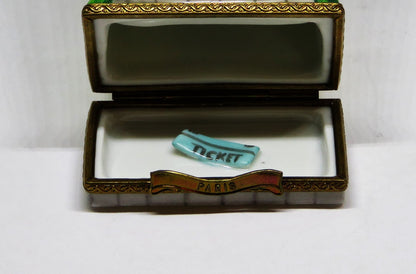LIMOGES BOX -PARRY-VIEILLE- PARIS FRANCE "METRO" STATION & TICKET - EIFFEL TOWER