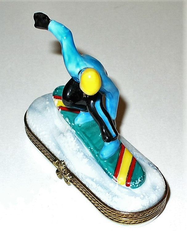 LIMOGES FRANCE BOX - ROCHARD - SNOWBOARDING - SNOWFLAKE -SPORTS- WINTER OLYMPICS