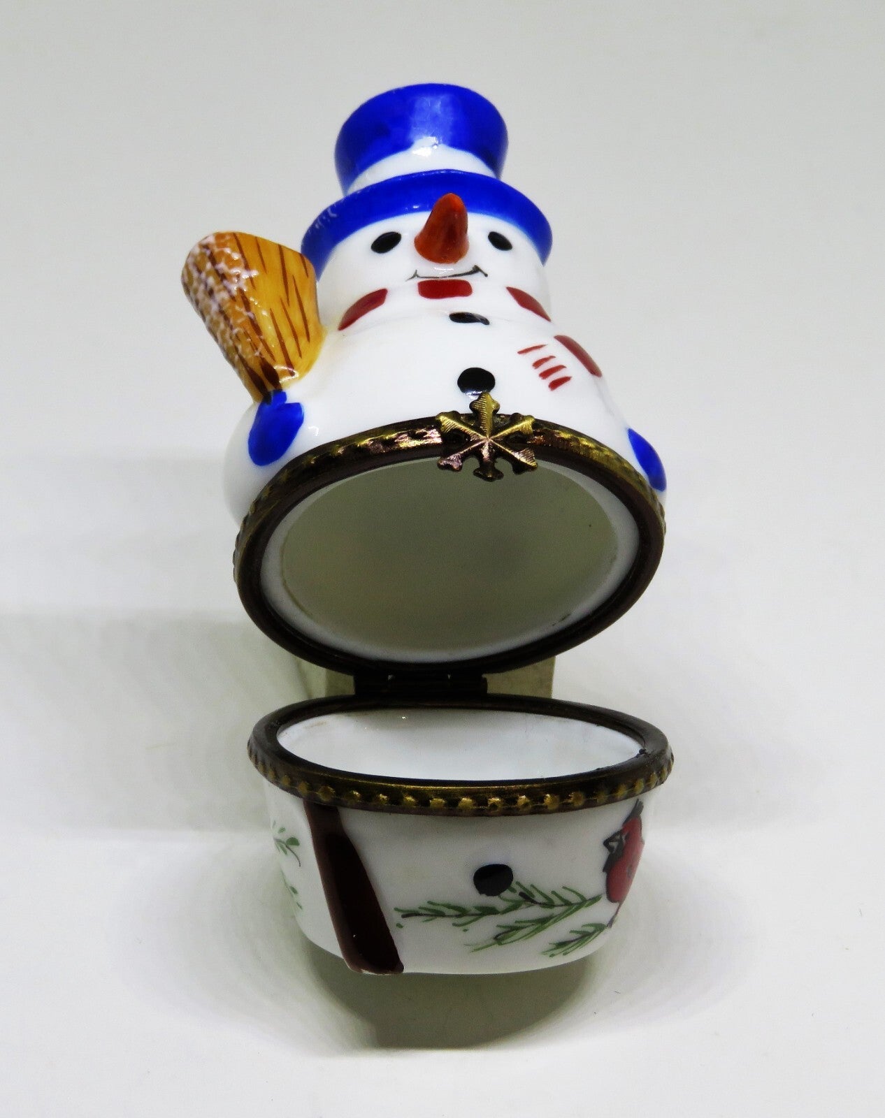 LIMOGES BOX - ROCHARD - CHRISTMAS - NESTING SNOWMAN SET - 2 BOXES - 3 PIECES