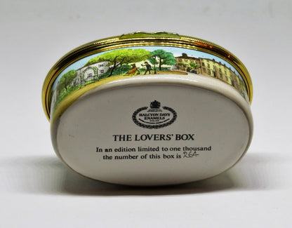 HALCYON DAYS ENAMEL - "THE LOVERS' BOX" - ELIZABETH BARRETT BROWNING POEM