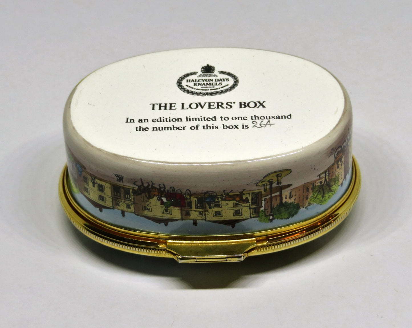 HALCYON DAYS ENAMEL - "THE LOVERS' BOX" - ELIZABETH BARRETT BROWNING POEM