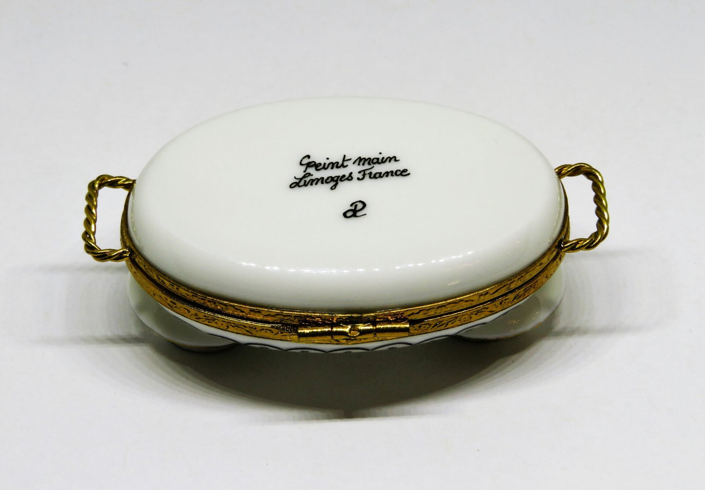 LIMOGES BOX- "HOTEL DE PARIS" BREAKFAST SERVING TRAY - CUPS & CHEESE & CROISSANT