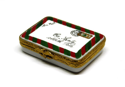 LIMOGES FRANCE BOX - ARTORIA - STAMPED ENVELOPE & LETTER TO SANTA CLAUS - LE 450