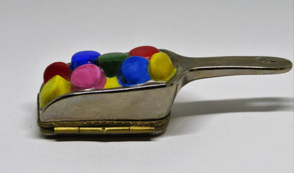 LIMOGES FRANCE BOX ~ VINTAGE 'CHROME' SCOOP & CANDY ~ BALLOONS ~ PEINT MAIN