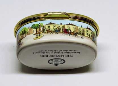 HALCYON DAYS ENAMEL - "THE LOVERS' BOX" - ELIZABETH BARRETT BROWNING POEM