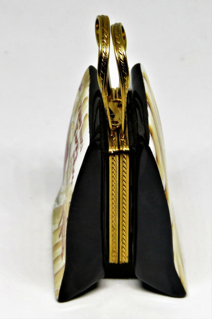LIMOGES FRANCE BOX - MOULIN ROUGE PURSE & SHOES - TOULOUSE-LAUTREC - PARIS - LE