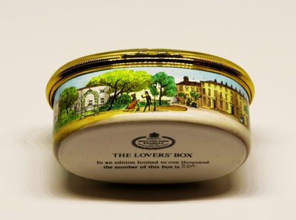 HALCYON DAYS ENAMEL - "THE LOVERS' BOX" - ELIZABETH BARRETT BROWNING POEM