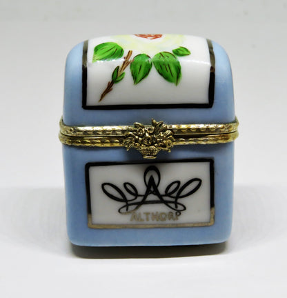 LIMOGES BOX - PRINCESS DIANA - ALTHORP MEMORIAL ROSE CHEST & 2 PERFUME BOTTLES