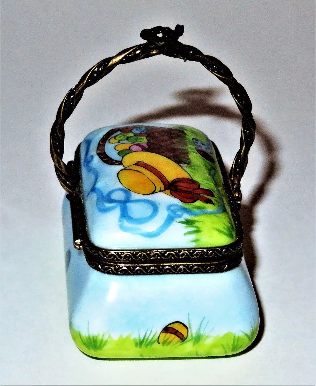 LIMOGES BOX - EASTER BASKET & COLORED EGGS - BONNET - BUNNY ~ LADYBUG
