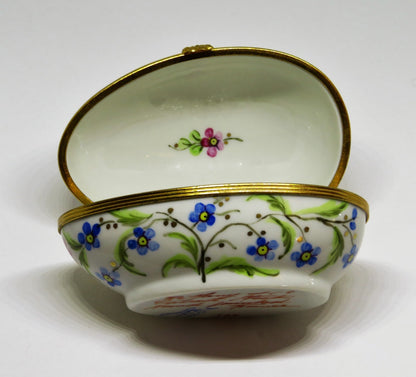 LIMOGES BOX- TIFFANY & CO. PRIVATE STOCK - LE TALLEC - FLORAL EGG -FLOWERS- 1989