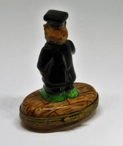 LIMOGES FRANCE BOX~ GRADUATION OWL ~ CAP & GOWN & DIPLOMA ~ BRIEFCASE INSIDE