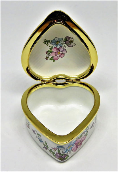 HALCYON DAYS ENAMEL BOX - HEART & FLOWERS -"YOU ARE SO SPECIAL"- ANNIVERSARY