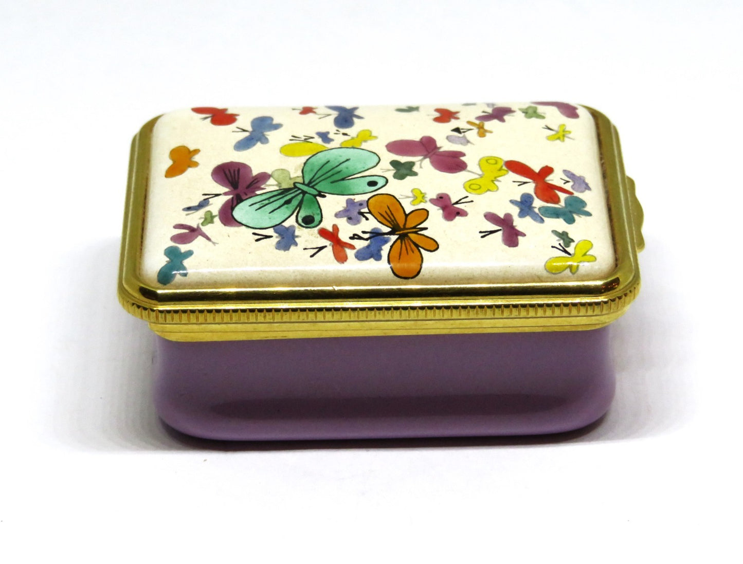 HALCYON DAYS ENAMEL BOX - ANDY WARHOL - "BUTTERFLIES" - BUTTERFLY - POP ART