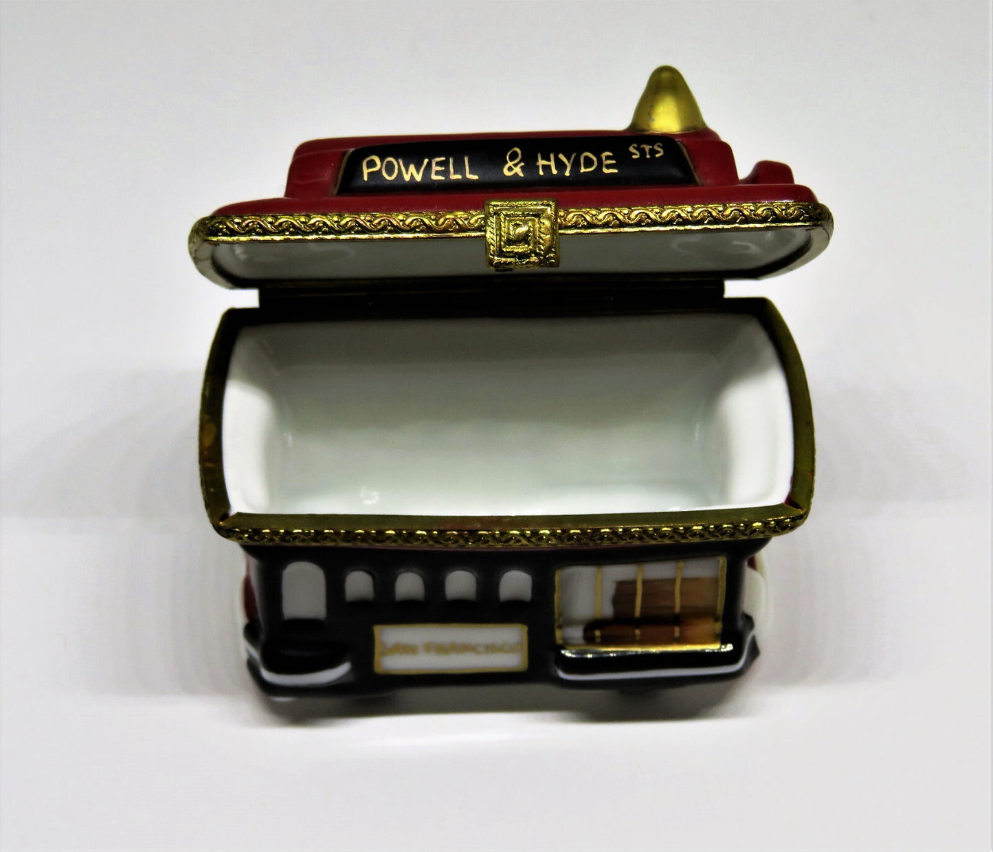 LIMOGES FRANCE BOX - ROCHARD - SAN FRANCISCO CABLE CAR - POWELL & HYDE STREETS