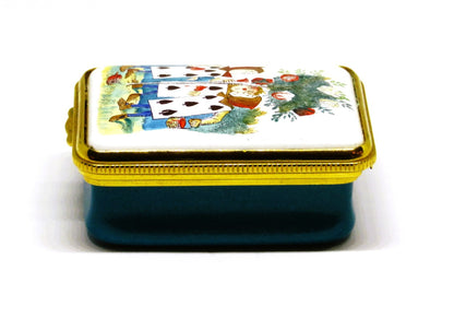 HALCYON DAYS ENAMEL BOX- ALICE IN WONDERLAND -PAINTING THE QUEEN'S ROSES RED- LE
