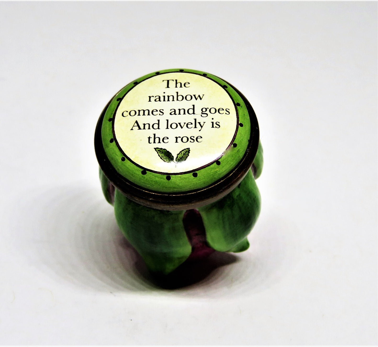 HALCYON DAYS ENAMEL BOX - ROSE BONBONNIERE - WORDSWORTH QUOTE - ANNIVERSARY