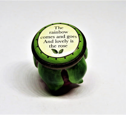 HALCYON DAYS ENAMEL BOX - ROSE BONBONNIERE - WORDSWORTH QUOTE - ANNIVERSARY