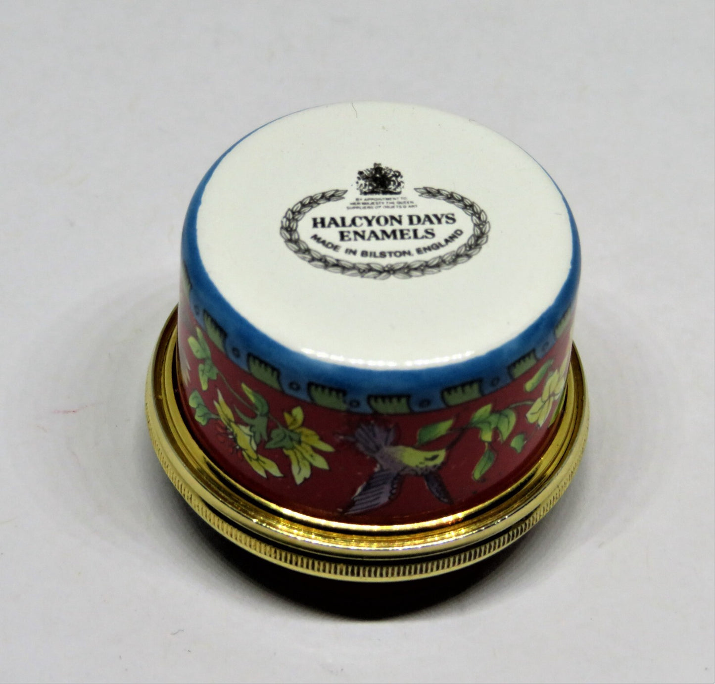 HALCYON DAYS ENAMEL BOX - HUMMINGBIRDS & FLOWERS - BIRDS