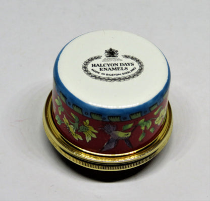 HALCYON DAYS ENAMEL BOX - HUMMINGBIRDS & FLOWERS - BIRDS
