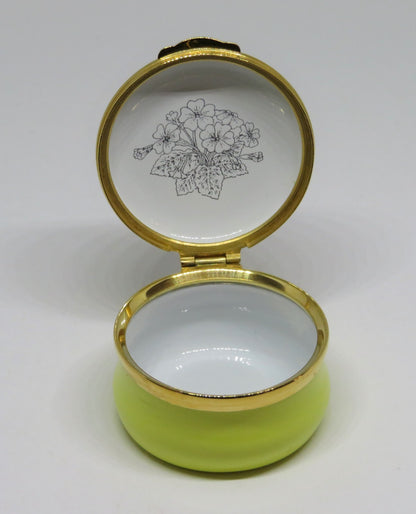CRUMMLES ENGLISH ENAMEL BOX - VINTAGE MOUSE  & WILD FLOWERS - MICE - MIB