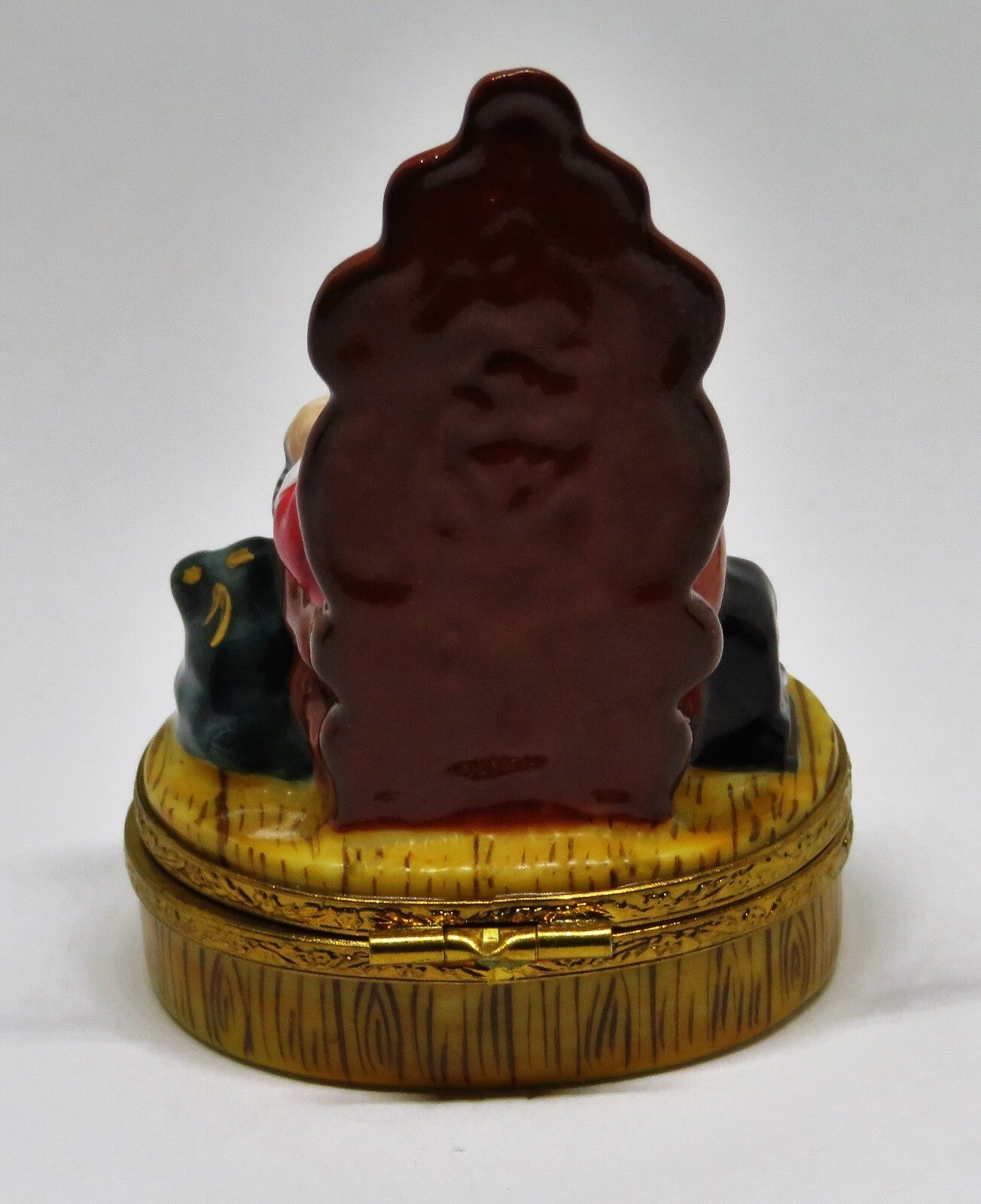 LIMOGES FRANCE BOX - SANTA CLAUS IN A CHAIR - NAUGHTY/NICE LIST - CHRISTMAS