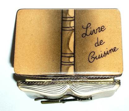 LIMOGES BOX- COOKBOOK & COQ AU VIN RECIPE - KNIFE & FORK - FRENCH CHEF - CHICKEN