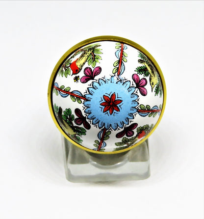 HALCYON DAYS ENAMEL BOX - EGG WITH ROBINS & SPARROWS - BIRDS - BUTTERFLY - MIB