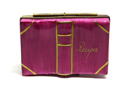 LIMOGES BOX - COOKBOOK & 'WOODEN' SPOON - COQ AU VIN RECIPE - CHICKEN & WINE